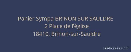Panier Sympa BRINON SUR SAULDRE