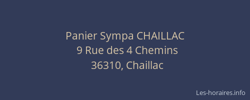 Panier Sympa CHAILLAC