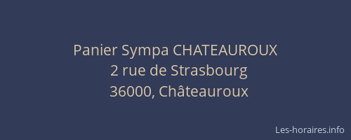 Panier Sympa CHATEAUROUX