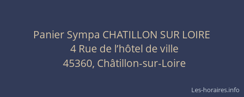 Panier Sympa CHATILLON SUR LOIRE