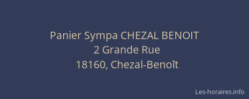 Panier Sympa CHEZAL BENOIT