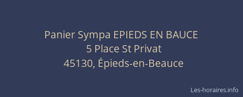 Panier Sympa EPIEDS EN BAUCE