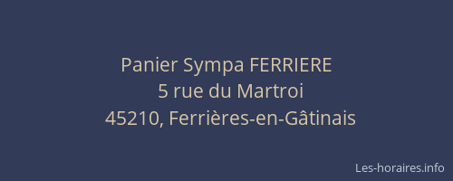 Panier Sympa FERRIERE