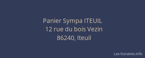 Panier Sympa ITEUIL