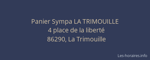 Panier Sympa LA TRIMOUILLE
