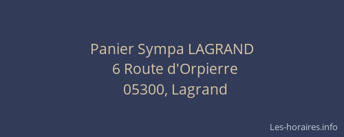 Panier Sympa LAGRAND