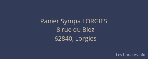 Panier Sympa LORGIES