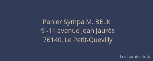 Panier Sympa M. BELK