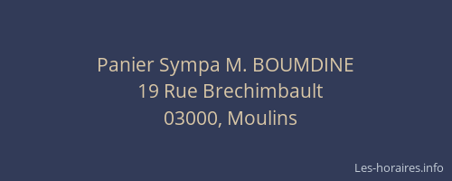 Panier Sympa M. BOUMDINE