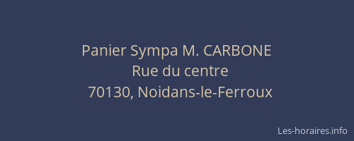 Panier Sympa M. CARBONE