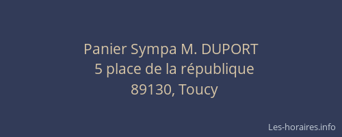 Panier Sympa M. DUPORT