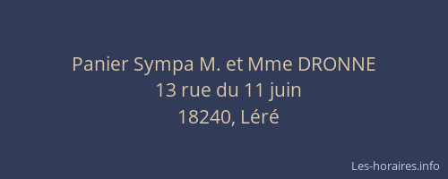 Panier Sympa M. et Mme DRONNE