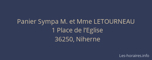Panier Sympa M. et Mme LETOURNEAU