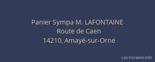 Panier Sympa M. LAFONTAINE