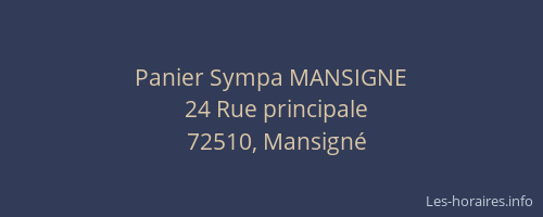 Panier Sympa MANSIGNE