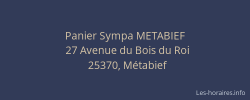 Panier Sympa METABIEF