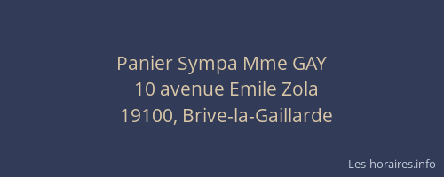 Panier Sympa Mme GAY