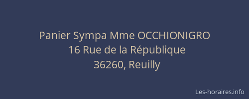 Panier Sympa Mme OCCHIONIGRO