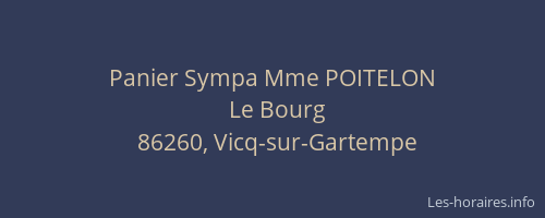 Panier Sympa Mme POITELON