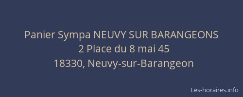 Panier Sympa NEUVY SUR BARANGEONS