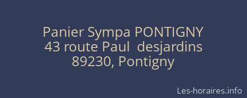 Panier Sympa PONTIGNY