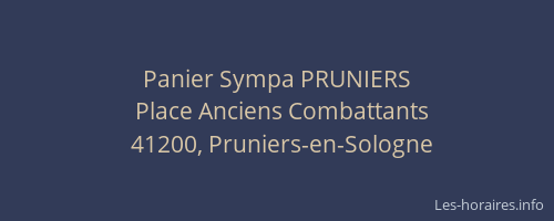 Panier Sympa PRUNIERS