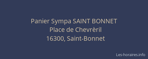 Panier Sympa SAINT BONNET