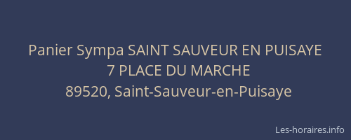 Panier Sympa SAINT SAUVEUR EN PUISAYE