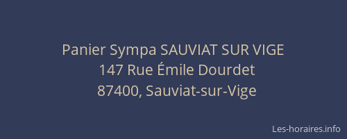 Panier Sympa SAUVIAT SUR VIGE