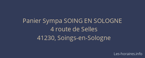 Panier Sympa SOING EN SOLOGNE