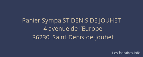 Panier Sympa ST DENIS DE JOUHET