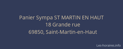 Panier Sympa ST MARTIN EN HAUT