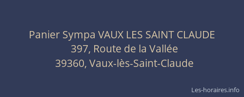 Panier Sympa VAUX LES SAINT CLAUDE