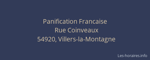 Panification Francaise