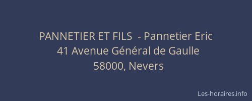 PANNETIER ET FILS  - Pannetier Eric