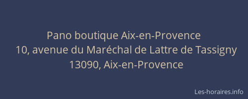 Pano boutique Aix-en-Provence