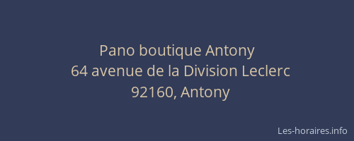 Pano boutique Antony