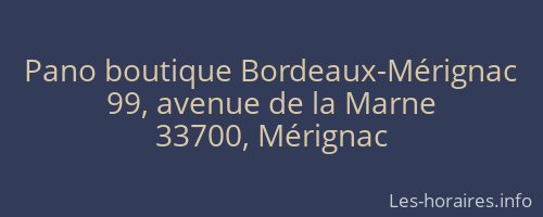 Pano boutique Bordeaux-Mérignac