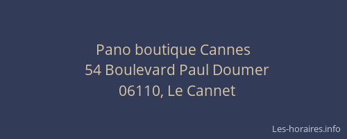 Pano boutique Cannes