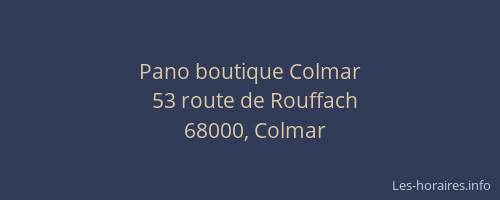 Pano boutique Colmar