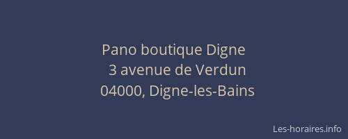 Pano boutique Digne