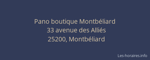 Pano boutique Montbéliard