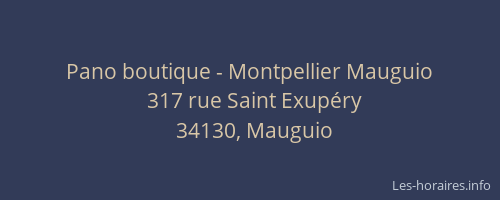 Pano boutique - Montpellier Mauguio