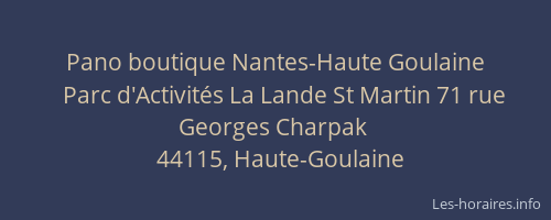 Pano boutique Nantes-Haute Goulaine