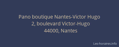 Pano boutique Nantes-Victor Hugo