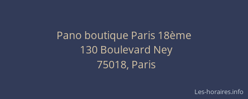 Pano boutique Paris 18ème