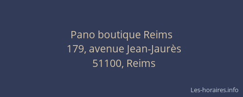 Pano boutique Reims