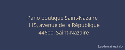 Pano boutique Saint-Nazaire