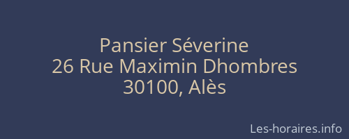 Pansier Séverine