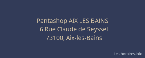 Pantashop AIX LES BAINS